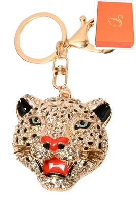 porte-cle coffret cadeaux bijoux de sac tigre Or