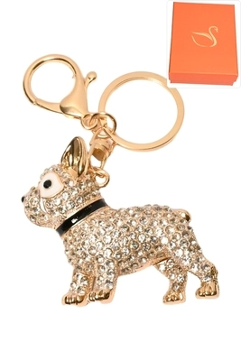 porte-cle coffret cadeaux bijoux de sac chien Or