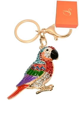 porte-cle coffret cadeaux bijoux de sac perroquet Or