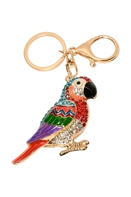 porte-cle perroquet Or