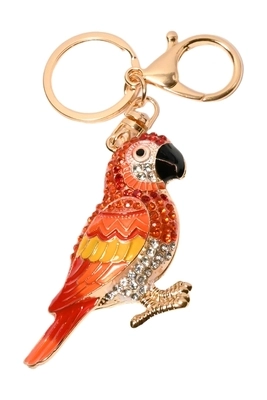 porte-cle perroquet Or