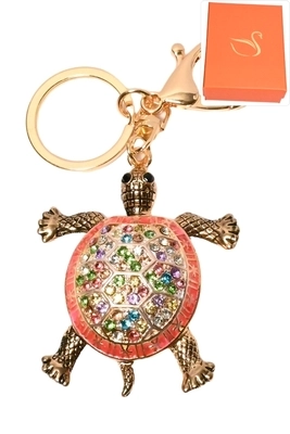 porte-cle coffret cadeaux bijoux de sac tortue Or