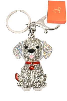 porte-cle coffret cadeaux bijoux de sac chien Argent