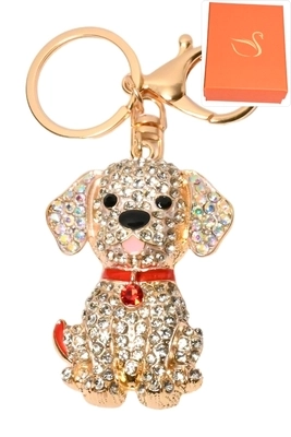 porte-cle coffret cadeaux bijoux de sac chien Or