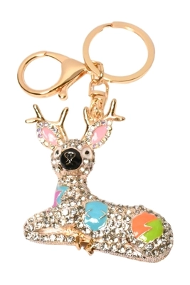 porte-cle cerf Or