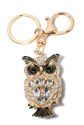 porte-cle hibou chouette Or