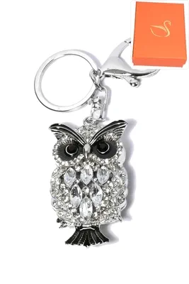 porte-cle coffret cadeaux hibou chouette Argent