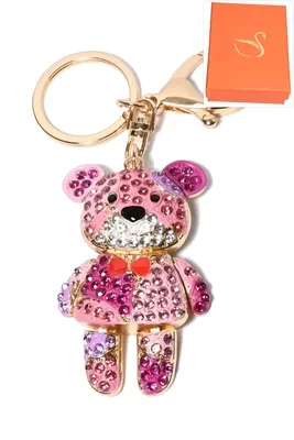 porte-cle coffret cadeaux ours Or