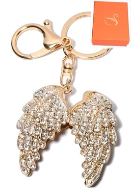 porte-cle coffret cadeaux aile d'ange Or