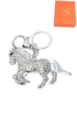 porte-cle coffret cadeaux cheval Argent