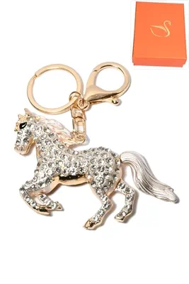porte-cle coffret cadeaux cheval Or