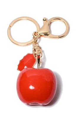 porte-cle pomme croqué Or