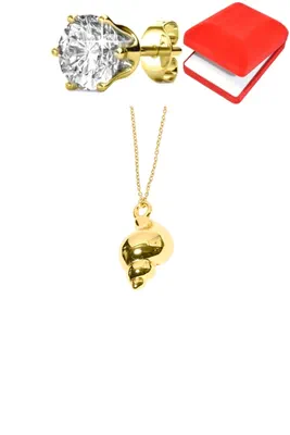 Coffret parure bijoux coquille Or