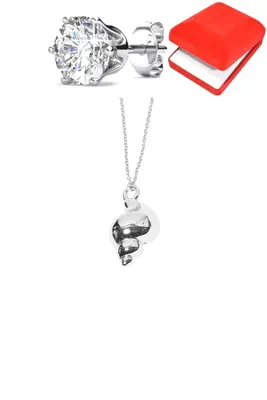 Coffret parure bijoux coquille Argent