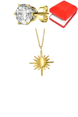 Coffret parure bijoux soleil Or