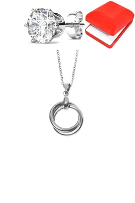 Coffret parure bijoux cercle Argent