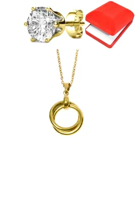 Coffret parure bijoux cercle Or