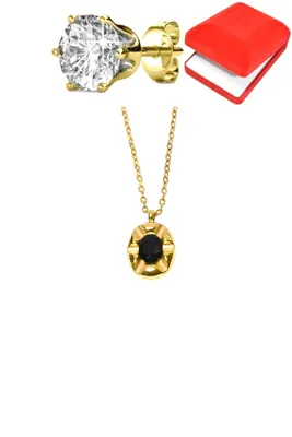 Coffret parure bijoux ovale Or