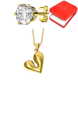 Coffret parure bijoux coeur Or