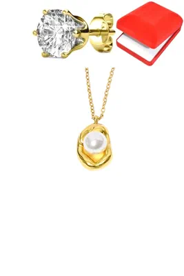 Coffret parure bijoux perle Or