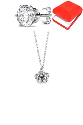 Coffret parure bijoux fleur