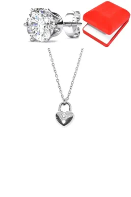 Coffret parure bijoux coeur Argent CE8281 