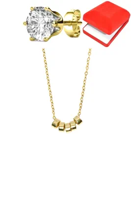 Coffret parure bijoux anneaux Or