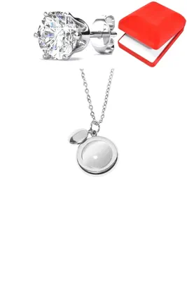 Coffret parure bijoux pomme Argent