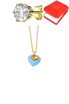 Coffret parure bijoux coeur Or FAB7C3 