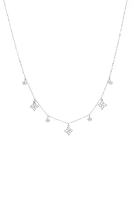 Collier fleur Argent 27D119 