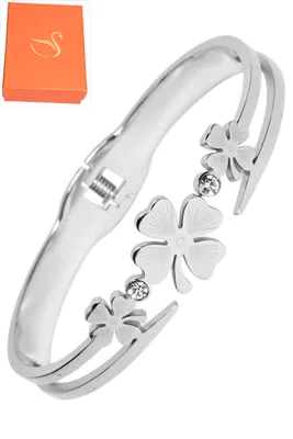 Coffret tréfle jonc cadeaux Argent 2A1F41 