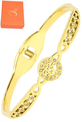 Coffret jonc cadeaux arbre de la vie Or 408B8B 