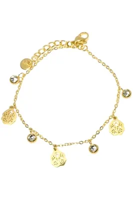 Bracelet fleur Or 8FB2CC 