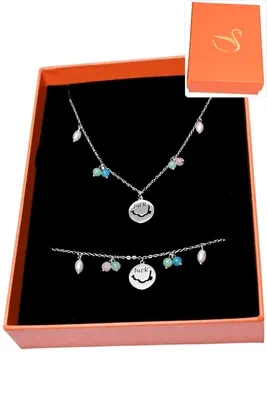 Coffret cadeaux orange parure bijoux luck