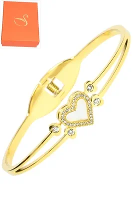 Coffret jonc cadeaux coeur Or C6FEB4 