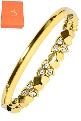 Coffret jonc cadeaux coeur Or F66B52 