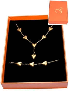Coffret bijoux cadeaux coeur Or