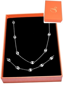 Coffret bijoux cadeaux graine de café Argent