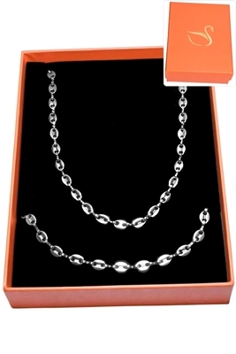 Coffret bijoux cadeaux graine de café Argent