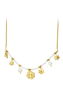 Collier breloque fleur Or