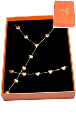 Coffret bijoux cadeaux coeur Or