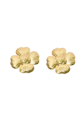 Boucle-d-oreille fleur Or