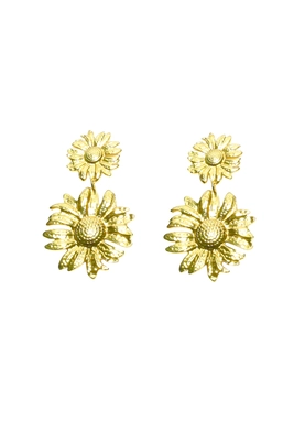 Boucle-d-oreille fleur Or